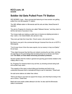 Soldier Ad Gets Pulled From TV Station KCCI.com, IA