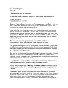 Des Moines Register 04-22-06  Persistence triumphs on water rules