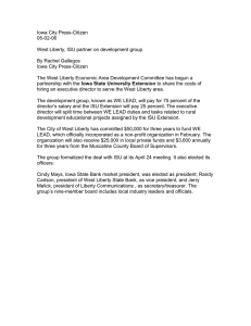 Iowa City Press-Citizen 05-02-06  West Liberty, ISU partner on development group