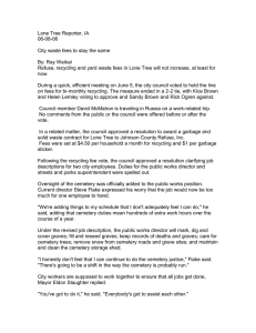 Lone Tree Reporter, IA 06-08-06  City waste fees to stay the same