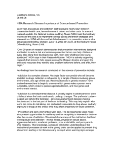 Coalitions Online, VA 06-08-06  NIDA Research Stresses Importance of Science-based Prevention