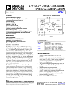 AD5641 nano SPI Interface in LFCSP and SC70