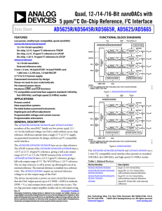 nano 5 ppm/°C On-Chip Reference, I C Interface /