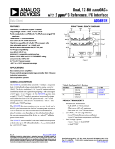 nano with 2 ppm/°C Reference, I C Interface AD5697R