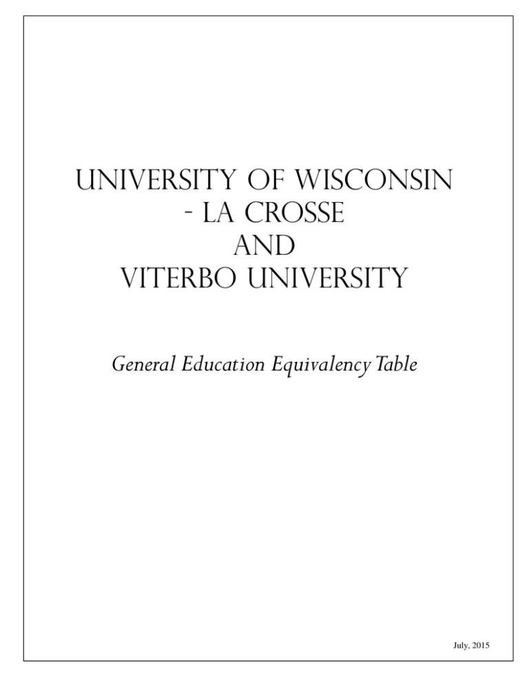 University Of Wisconsin La Crosse And
