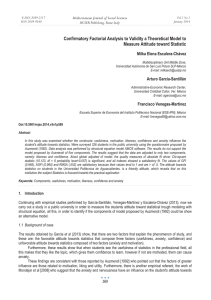 Confirmatory Factorial Analysis to Validity a Theoretical Model to