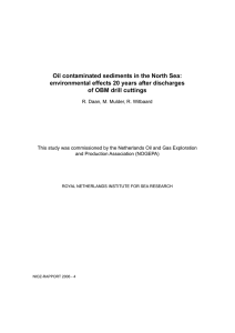 Oil contaminated sediments in the North Sea: of OBM drill cuttings