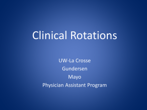 Clinical Rotation Presentation: 2015