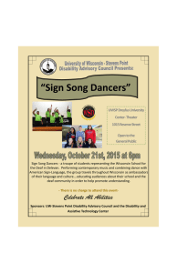 “Sign Song Dancers” UWSP Dreyfus University Center- Theater 1015 Reserve Street