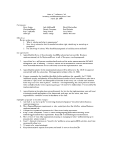 Notes of Conference Call Inventory and Monitoring Issue Team March 28, 2000