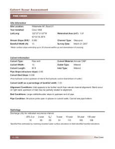 Culvert Scour Assessment