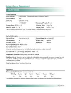 Culvert Scour Assessment