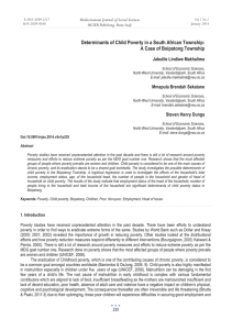 Determinants of Child Poverty in a South African Township: