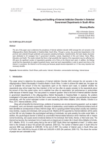 Mapping and Auditing of Internet Addiction Disorder in Selected