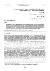 The Causal Relationship between the Bond Market Development and