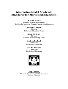 WisconsinÕs Model Academic Standards for Marketing Education