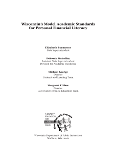 Wisconsin’s Model Academic Standards for Personal Financial Literacy
