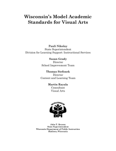 Wisconsin’s Model Academic Standards for Visual Arts
