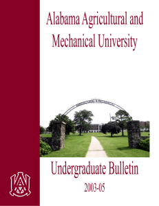 Alabama Agricultural and Mechanical University Undergraduate Bulletin 2003-05