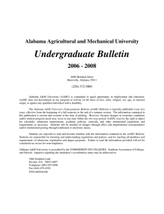 Undergraduate Bulletin 2006 - 2008 Alabama Agricultural and Mechanical University