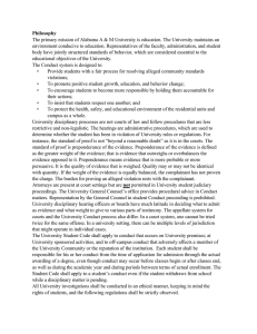 Philosophy The primary mission of Alabama A &amp; M University is... environment conducive to education. Representatives of the faculty, administration, and...