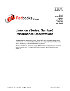 Red books Linux on zSeries: Samba-3 Performance Observations