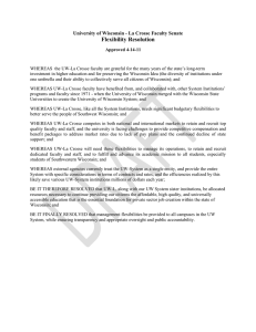 Flexibility Resolution University of Wisconsin - La Crosse Faculty Senate