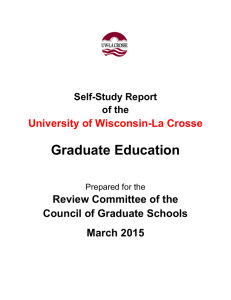 Graduate Education University of Wisconsin-La Crosse Review Committee of the