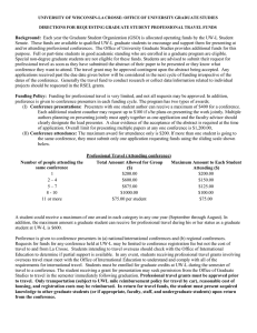 UNIVERSITY OF WISCONSIN-LA CROSSE: OFFICE OF UNIVERSITY GRADUATE STUDIES