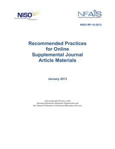 Recommended Practices for Online Supplemental Journal Article Materials