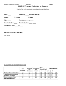 SMATHIE Program Evaluation by Students