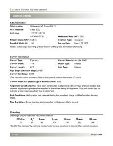 Culvert Scour Assessment