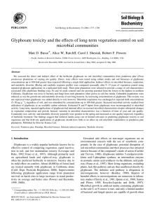 Glyphosate toxicity and the effects of long-term vegetation control on... microbial communities