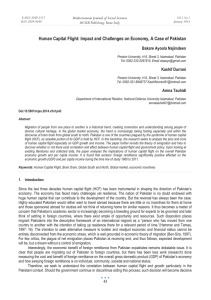 Human Capital Flight: Impact and Challenges on Economy, A Case... Bakare Ayoola Najimdeen Mediterranean Journal of Social Sciences