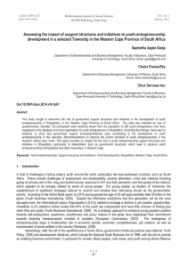 Assessing the impact of support structures and initiatives to youth... development in a selected Township in the Western Cape Province...