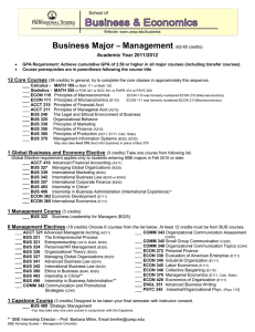 Business Major Management –