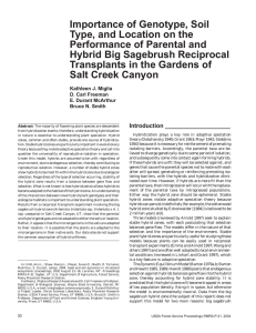 Importance of Genotype, Soil Type, and Location on the