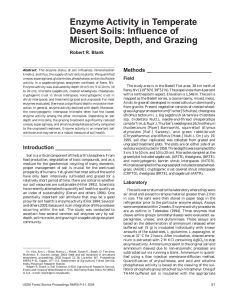 Enzyme Activity in Temperate Desert Soils: Influence of Microsite, Depth, and Grazing