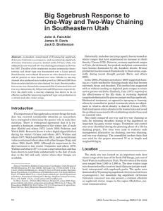 Big Sagebrush Response to One-Way and Two-Way Chaining in Southeastern Utah
