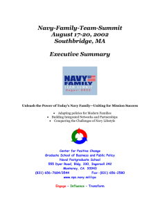 Navy-Family-Team-Summit August 17-20, 2002 Southbridge, MA