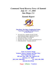 Command Naval Reserve Force AI Summit July 14 – 17, 2003