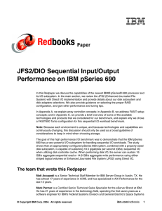 Red books JFS2/DIO Sequential Input/Output Performance on IBM pSeries 690
