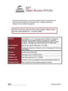 Comparing Business and Household Sector Innovation in