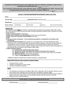 Complete and submit this form to your supervisor with your... materials (see checklist below) by