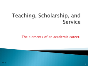 The elements of an academic career. mv, kj 1