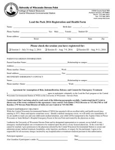 Lead the Pack 2016 Registration and Health Form