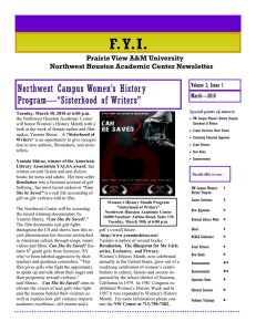 F.Y. I.  Northwest Campus Women’s History