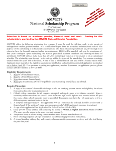 AMVETS National Scholarship Program (For Veterans)