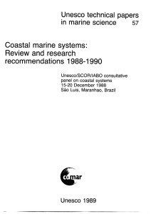 Coastal  marine  systems: Review  and  research