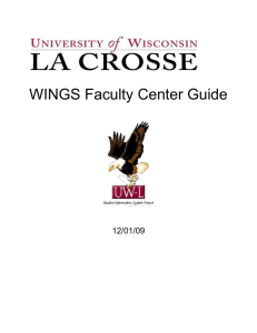 WINGS Faculty Center Guide  12/01/09